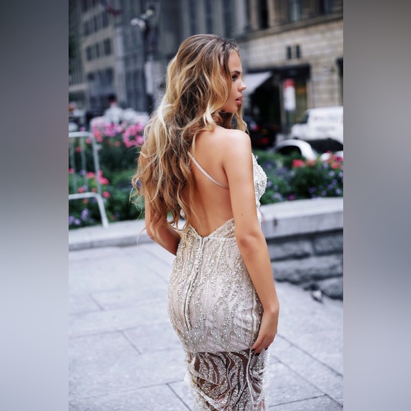 Handmade Full Beaded Wedding Dress.Shining Gala Evening Gown. Luxury Dress - Picture 10 of 14